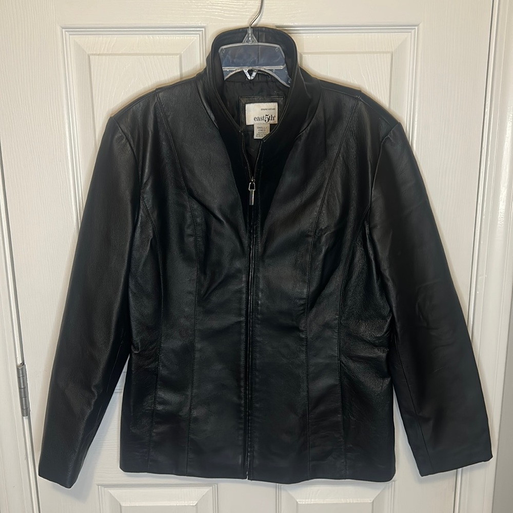 East 5th Women’s Black Genuine Leather Jacket - Size Small